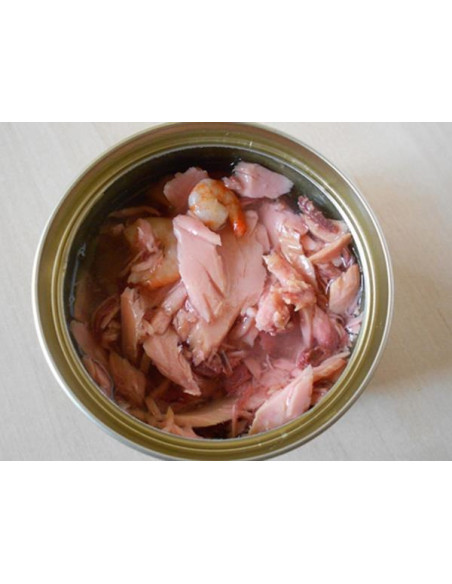 Nr 3 Thunfisch, Huhn, Shrimps, Tintenfisch