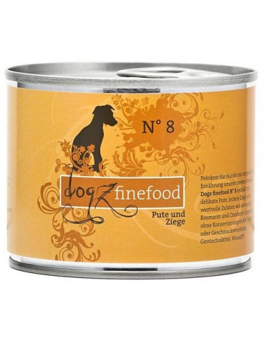 Dogz FineFood N.08- indyk i koza puszka 200 g