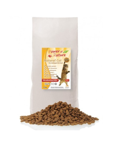 Natural Cat Meadowland Mix - 15  kg USZKODZONY