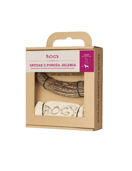 ROGY- naturalny gryzak z poroża jelenia L