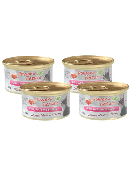 CZTEROPAK PoN-kurczak, łosoś i krewetki 85 g