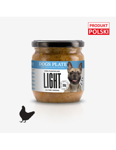 Dogs Plate Light - kurczak dla psów z nadwagą 360g