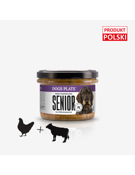 Dogs Plate Senior - kurczak z wołowiną 180g