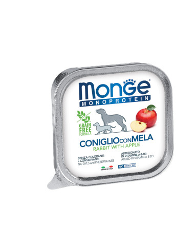 Monge DOG Fruit M - Królik z jabłkiem 150g