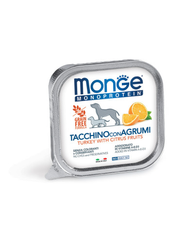 Monge DOG Fruit M - Indyk z pomarańczą 150g