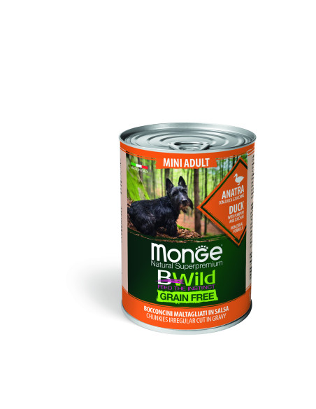 Monge DOG Bwild Grain Free Mini - Kaczka  400g