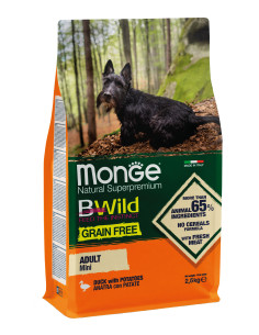 Monge DOG Bwild Grain Free Mini- Kaczka z zi.2,5kg