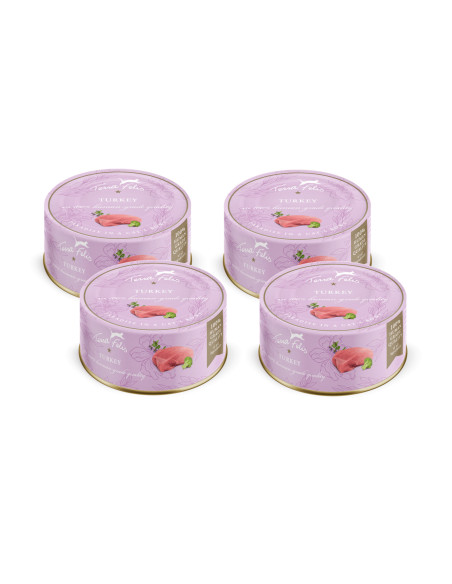 CZTEROPAK Terra Felis - Indyk 4x80g