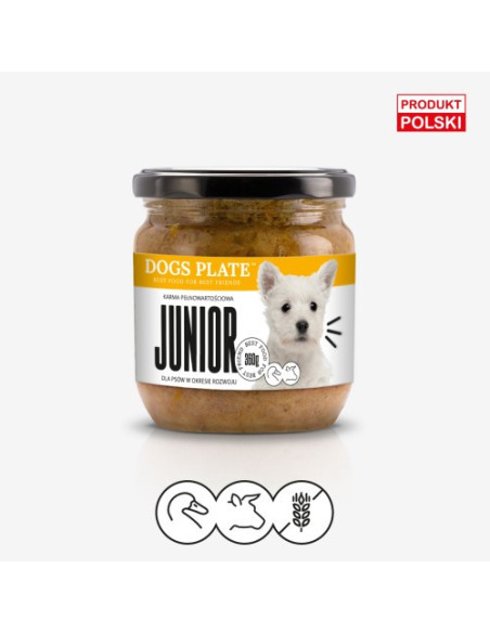 Dogs Plate Junior - szczenięta kaczka 360g