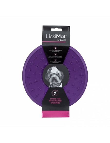 LickiMat SPLASH miska krzyżyk miekka fioletowa