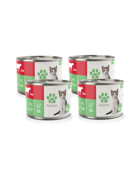 4Pak Fellicita - Pure Beef - wołowina kitten 4x200g