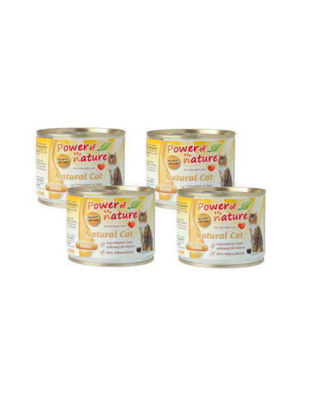 CZTEROPAK Natural Cat Kurczak - puszka 4x200 g