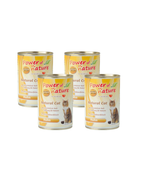 CZTEROPAK Natural Cat Kurczak - puszka 4x400 g
