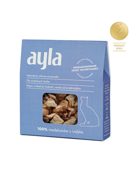 Ayla Cat Medaliony z indyka- Liofilizowany 28g