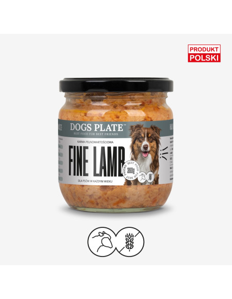 Dogs Plate Fine Lamb - karma z mięsa jagnięce 360g
