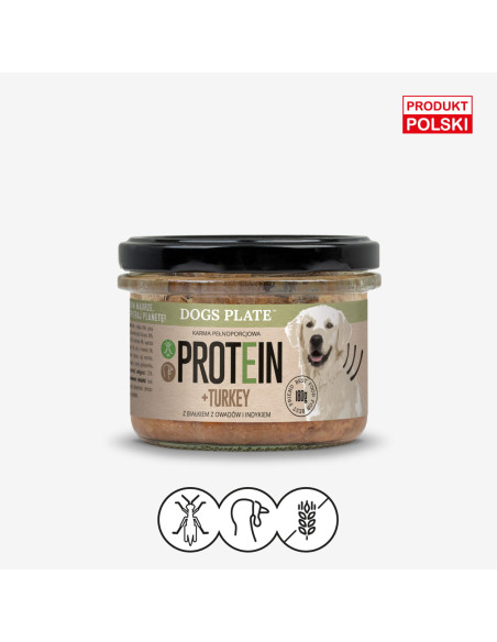 Dogs Plate Protein Turkey - indyk i białko 180g