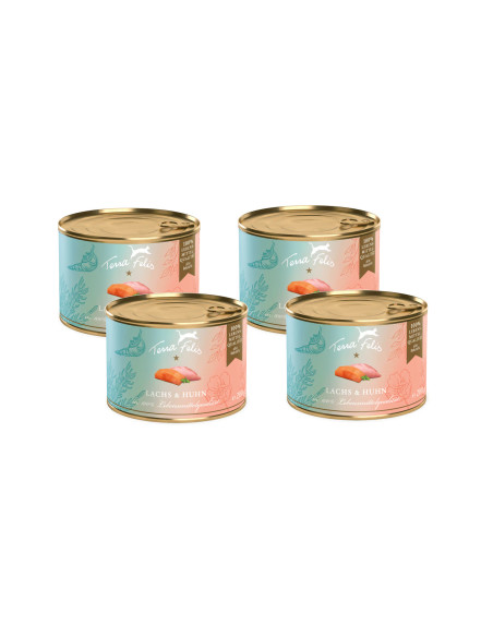 CZTEROPAK Terra Felis - Łosoś z Kurczakiem 4x200g