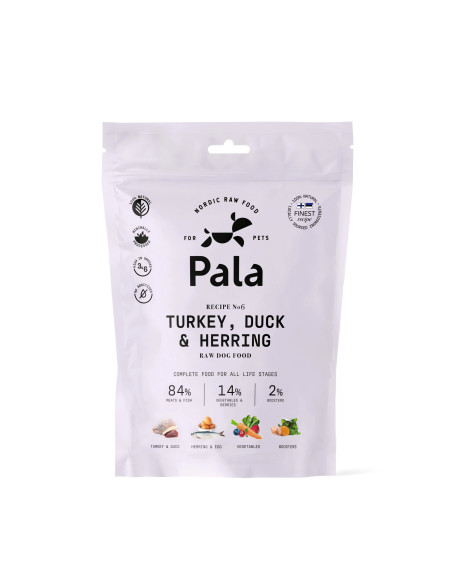 Pala Dog 6 - Indyk, kaczka, śledź atlantycki 400g