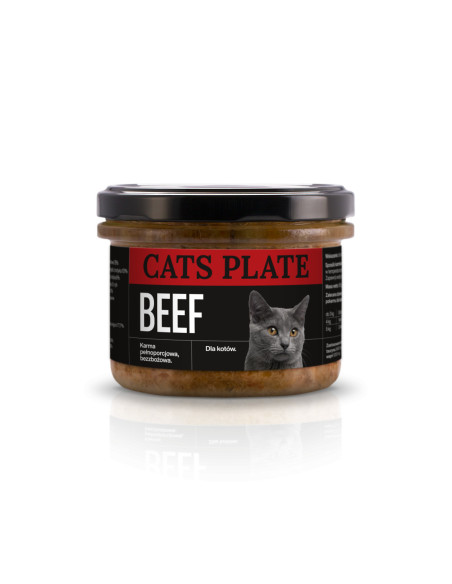 Cats Plate Beef - Wołowina, Indyk 180g