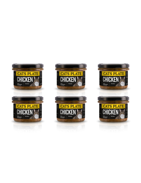 Cats Plate Chicken - Mięso z Kurczaka (udo) 6x180g