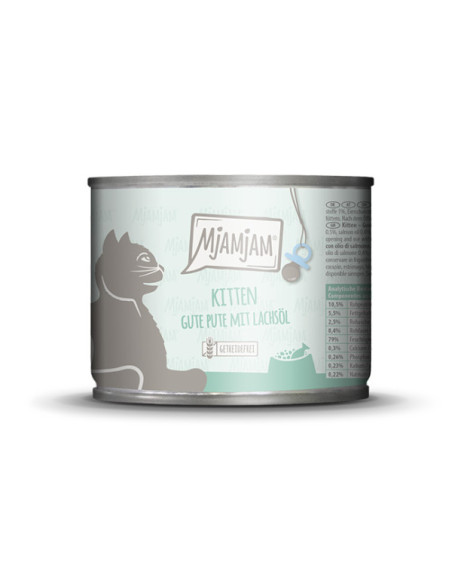MJAMJAM KITTEN Indyk z olejem z łososia 200g