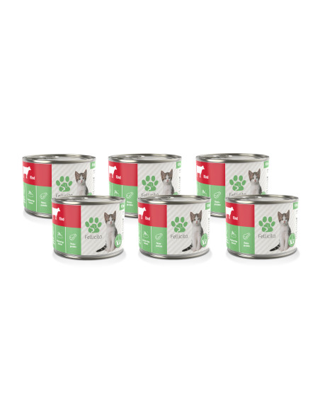 Fellicita Cat - Pure Beef - wołowina kitten 6x200g