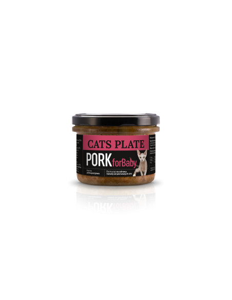 Cats Plate BABY Pork - wieprzowina dla kociąt 180g
