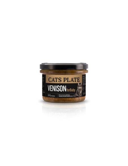 Cats Plate BABY Venison - dziczyzna dla kociąt 180g