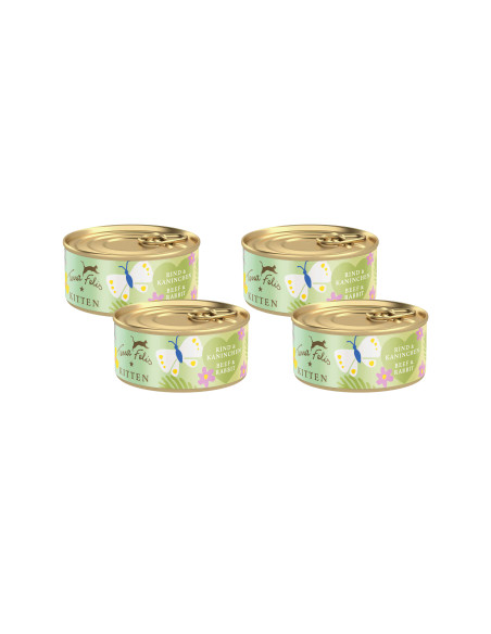 Terra Felis Kitten - Wołowina z królikiem 4x70g