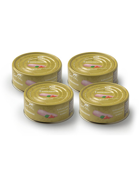 CZTEROPAK Terra Felis Famousse - Królik 4x80g