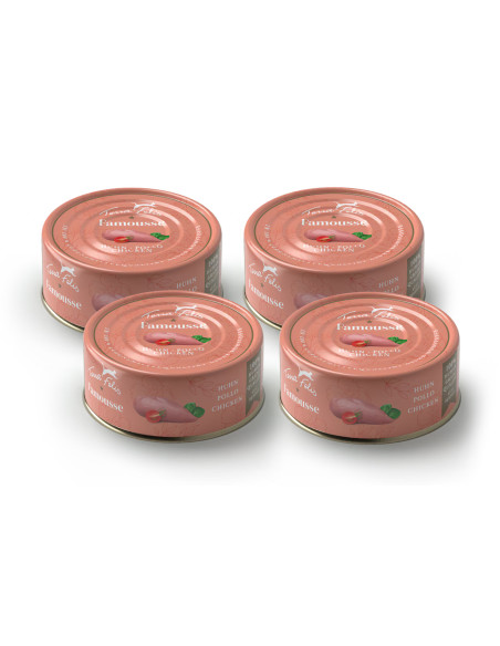 CZTEROPAK Terra Felis Famousse - Kurczak 4x80g