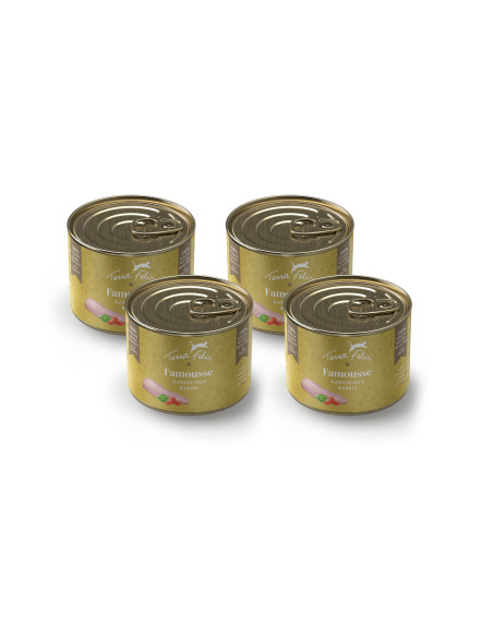CZTEROPAK Terra Felis Famousse - Królik 4x200g