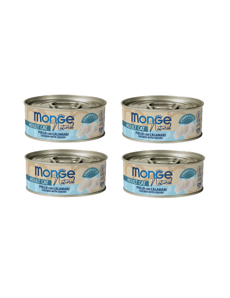 CZTEROPAK Monge Delicate - Kurczak z kalmarami 4x80g