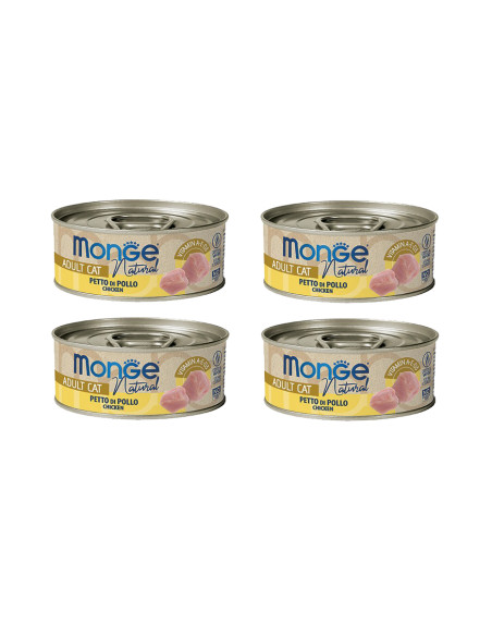 CZTEROPAK Monge Delicate - Piers z kurczaka 4x80g