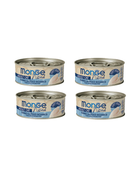 CZTEROPAK Monge Jelly - Tuńczyk z białą rybą 4x80g