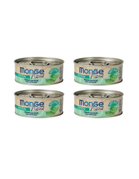 CZTEROPAK Monge Kitten - Tuńczyk z aloesem 4x80g