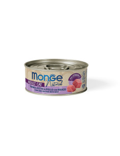 Monge Natural -Tuńczyk z kurczakiem i wołowiną 80g