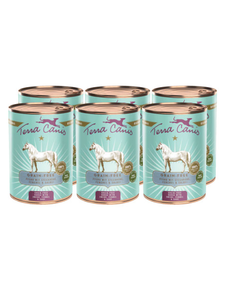 Terra Canis - Konina z brukwią, koprem włoskim 6x400g