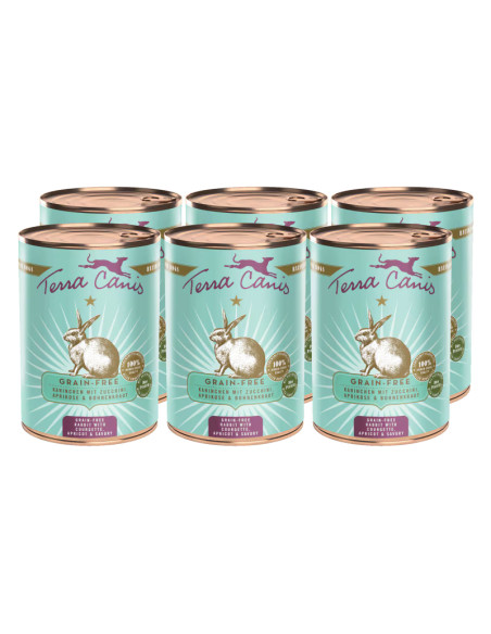 Terra Canis - Królik z cukinią, morelą i ogórecznikiem 6x400g