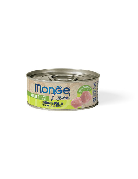 CZTEROPAK Monge Natural - Tuńczyk żółtopłetwy i kurczak 4x80g